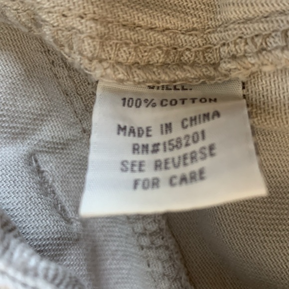 Los Angeles Sixty Six Off White tan Wide Leg Light Weight Cargo Pants Size 9 - Picture 10 of 10